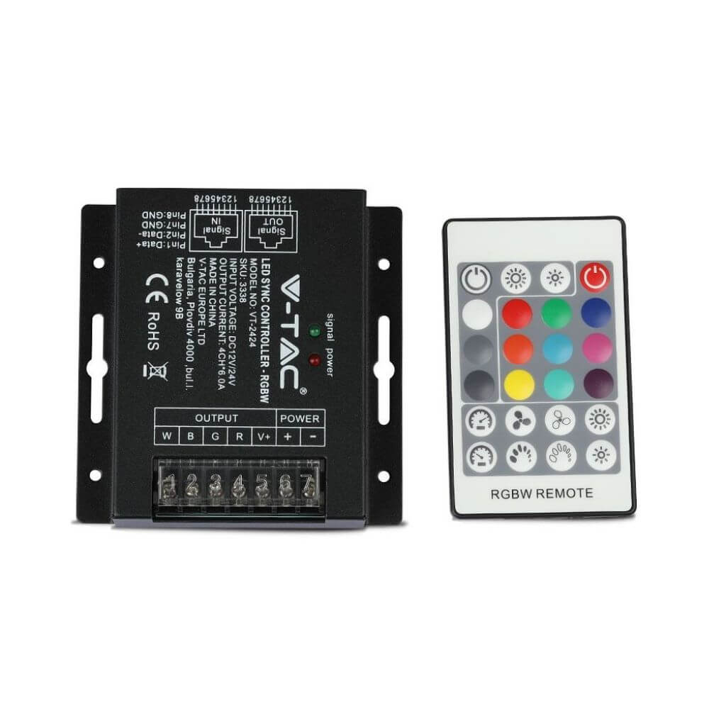 V-tac sku 3338
vt-2424
controller per strip led con telecomando