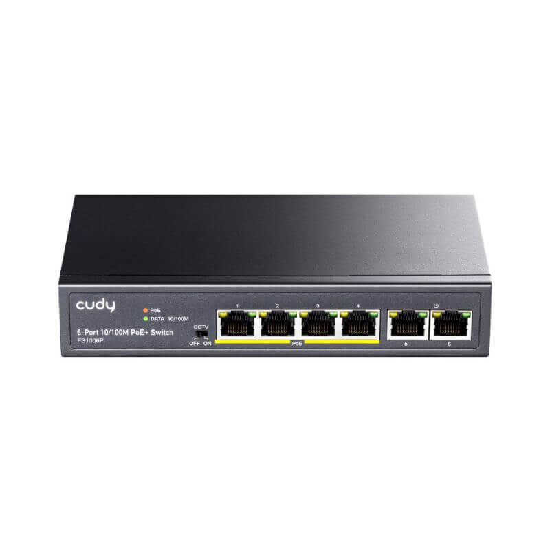 Switch CUDY-5
Codice: CUDY-5 6 porte Fast Ethernet RJ45, 4 delle quali con supporto PoE