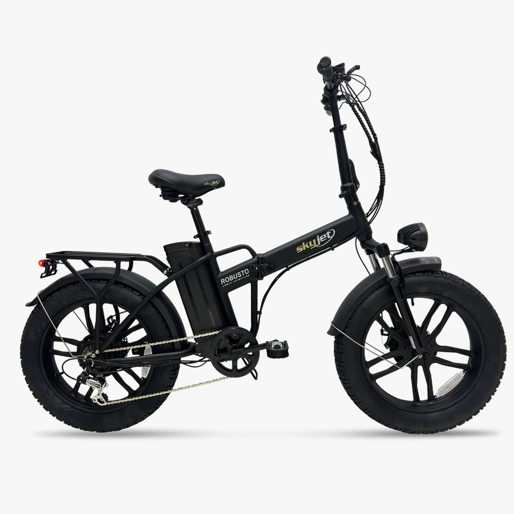 Bici elettrica skyjet robusto fat bike 20" nera