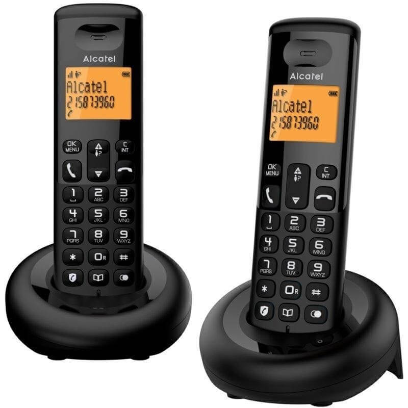 Telefono coordless alcatel duo black