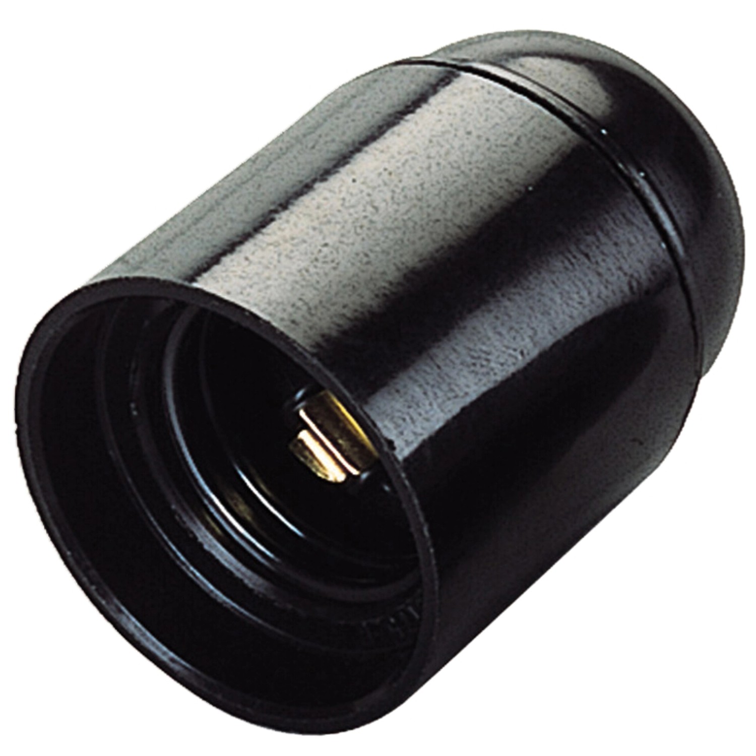 Portalampada e27 liscio nero