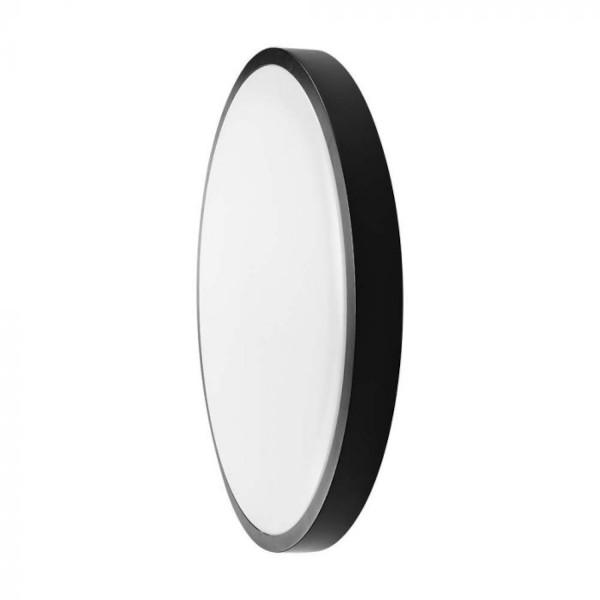 Plafoniera led rotonda 24w luce bianco naturale finitura nera IP44
diametro 295mm
VT-8624