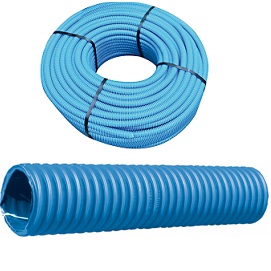 Tubo corrug. c/s d.16 azzurro
