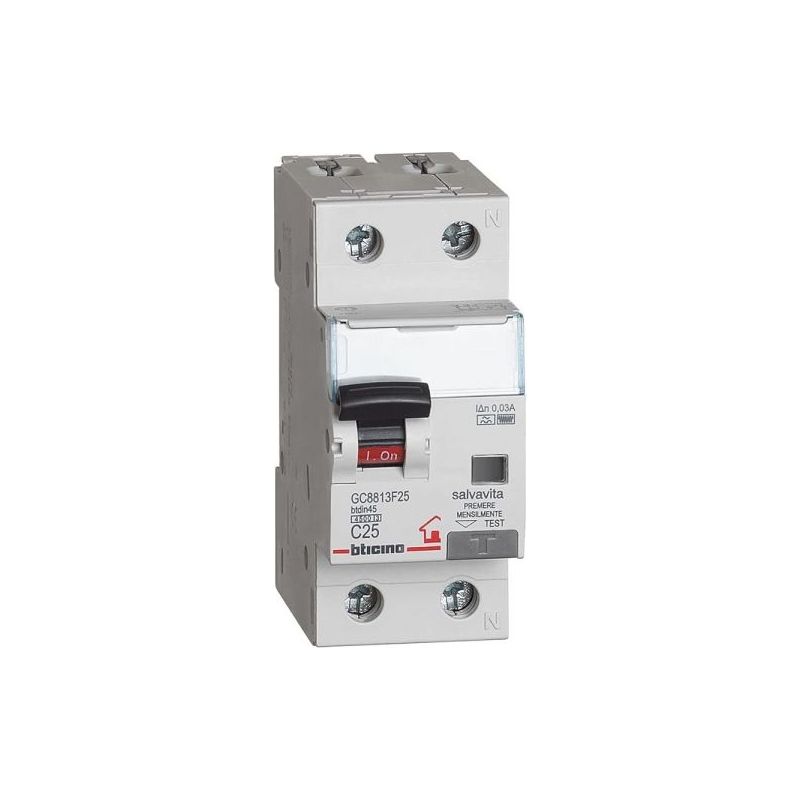 Differenziale Magnetotermico 25A 30MA 5KA 2m
GC8813F25